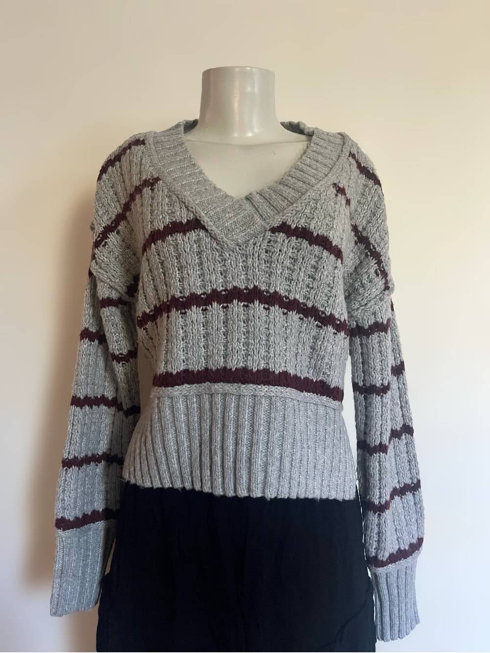 Pink rose knit sweater